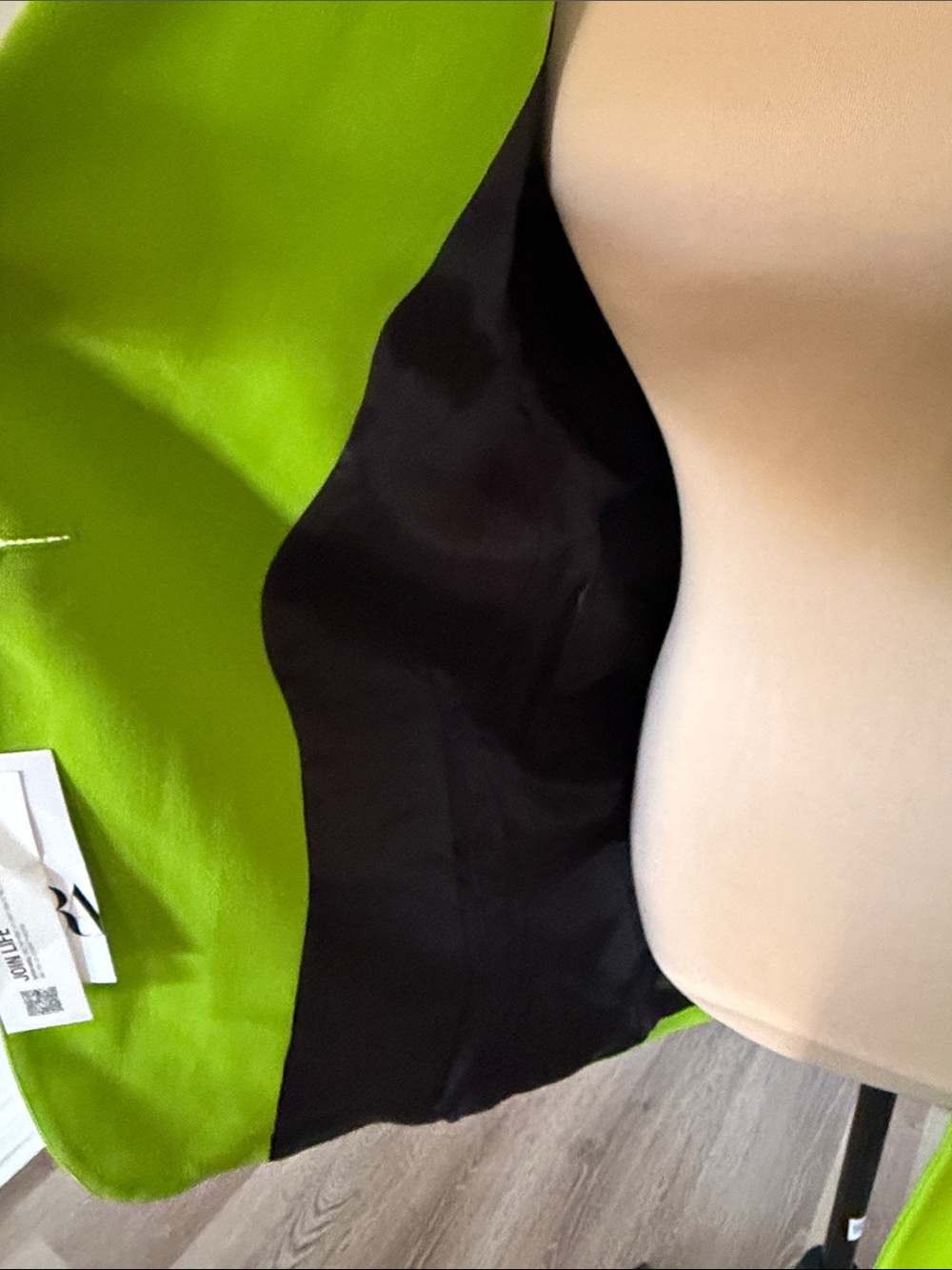 Zara Lime Green Single-Button Oversized Blazer - Picture 6 of 11